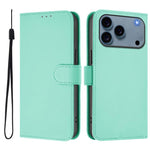 Ốp lưng điện thoại da màu trơn cảm giác da kèm dây đeo, dành cho iPhone 17e / 16e, iPhone 17 Pro Max