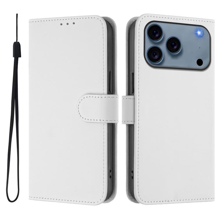 Ốp lưng điện thoại da màu trơn cảm giác da kèm dây đeo, dành cho iPhone 17e / 16e, iPhone 17 Pro Max