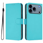 Ốp lưng điện thoại da màu trơn cảm giác da kèm dây đeo, dành cho iPhone 17e / 16e, iPhone 17 Pro Max