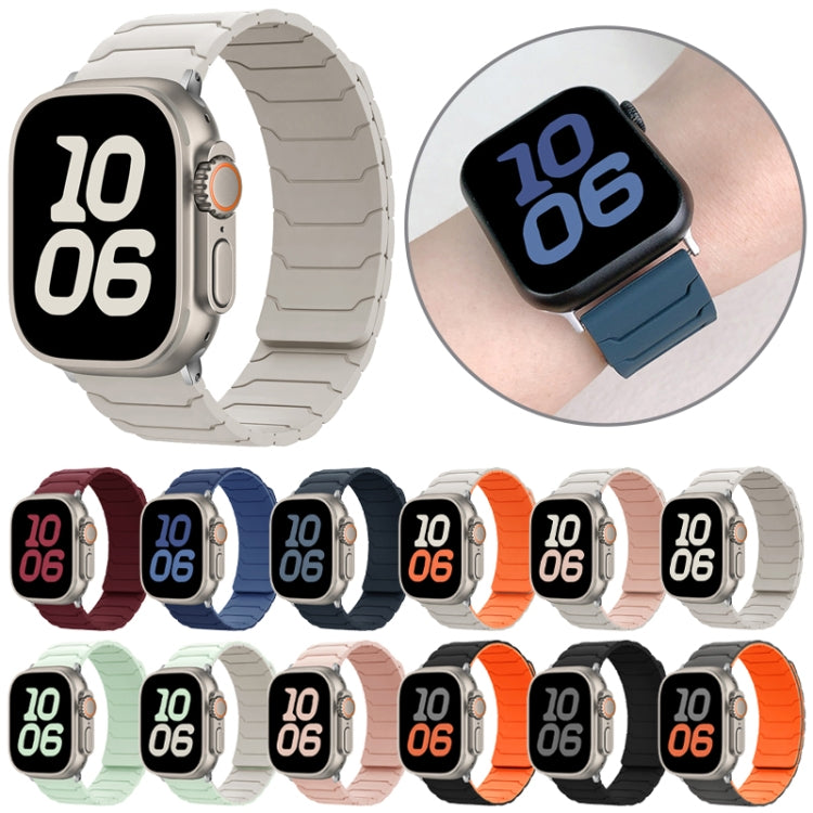 Dây đồng hồ silicone từ tính, dành cho Apple Watch 46mm / 49mm / 45mm / 44mm, dành cho Apple Watch 42mm / 41mm / 40mm / 38mm