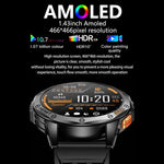 Đồng hồ thông minh thể thao LEMFO K67 màn hình AMOLED 1.43 inch GPS, hỗ trợ gọi Bluetooth / theo dõi sức khỏe