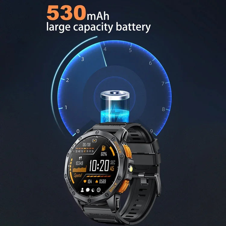 Đồng hồ thông minh thể thao LEMFO K67 màn hình AMOLED 1.43 inch GPS, hỗ trợ gọi Bluetooth / theo dõi sức khỏe