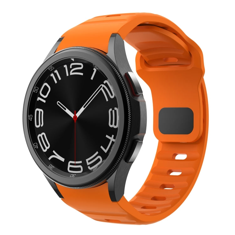 Dây đồng hồ silicone vân sóng khóa ngược, dành cho Samsung Galaxy Watch 7 / 6 / 5 / 4