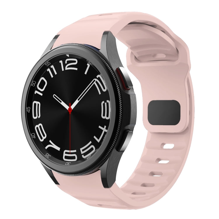 Dây đồng hồ silicone vân sóng khóa ngược, dành cho Samsung Galaxy Watch 7 / 6 / 5 / 4