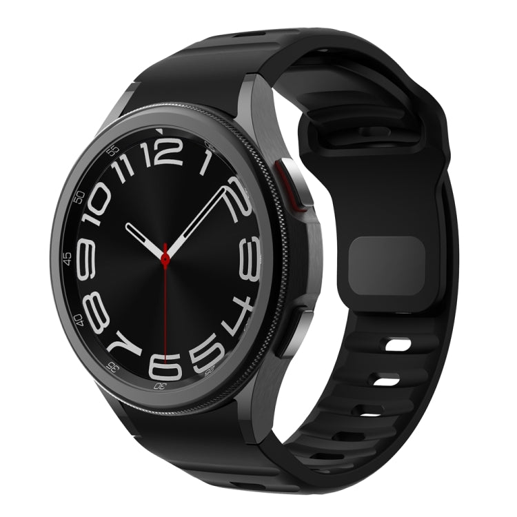 Dây đồng hồ silicone vân sóng khóa ngược, dành cho Samsung Galaxy Watch 7 / 6 / 5 / 4