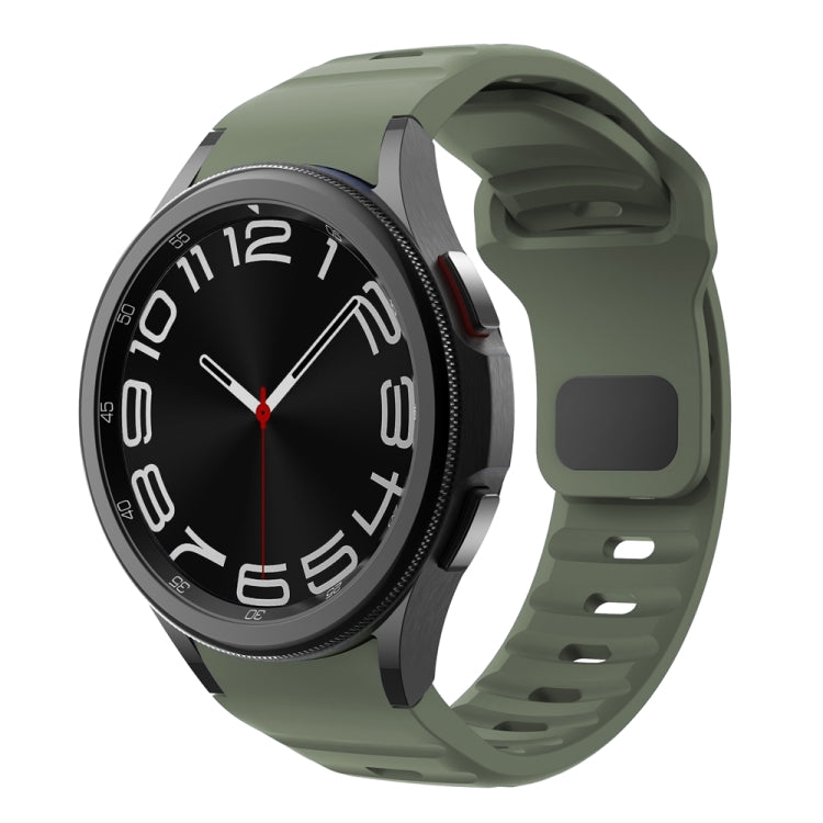 Dây đồng hồ silicone vân sóng khóa ngược, dành cho Samsung Galaxy Watch 7 / 6 / 5 / 4