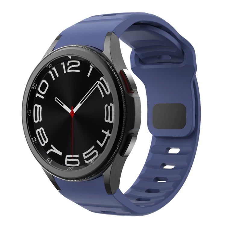Dây đồng hồ silicone vân sóng khóa ngược, dành cho Samsung Galaxy Watch 7 / 6 / 5 / 4