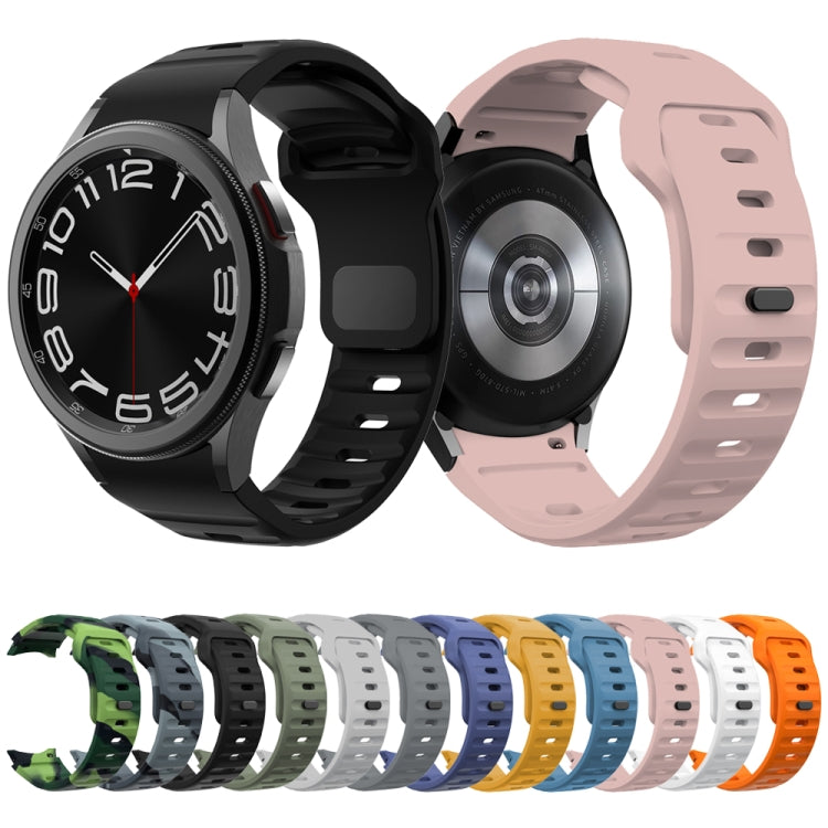 Dây đồng hồ silicone vân sóng khóa ngược, dành cho Samsung Galaxy Watch 7 / 6 / 5 / 4