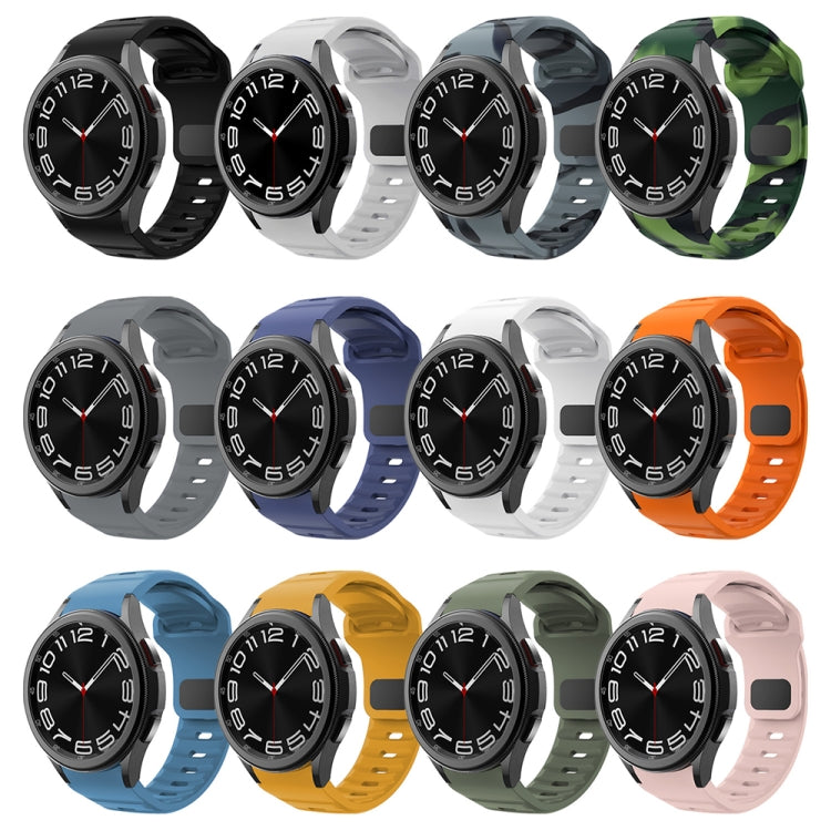Dây đồng hồ silicone vân sóng khóa ngược, dành cho Samsung Galaxy Watch 7 / 6 / 5 / 4