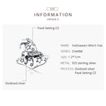 Mặt dây chuyền bạc S925 hạt mũ phù thủy trang sức làm vòng tay dây chuyền, SCC1261