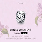 Phụ kiện vòng tay và dây chuyền DIY hạt lúa mì zircon bằng bạc S925, mã SCC1614