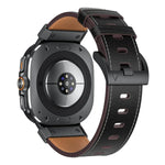 Dây đồng hồ da phong cách Mecha, Dành cho Samsung Galaxy Watch Ultra 47mm / Ultra 2025