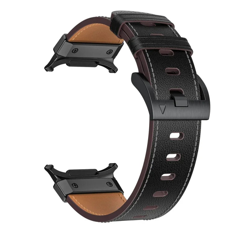 Dây đồng hồ da phong cách Mecha, Dành cho Samsung Galaxy Watch Ultra 47mm / Ultra 2025
