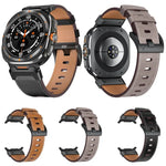 Dây đồng hồ da phong cách Mecha, Dành cho Samsung Galaxy Watch Ultra 47mm / Ultra 2025
