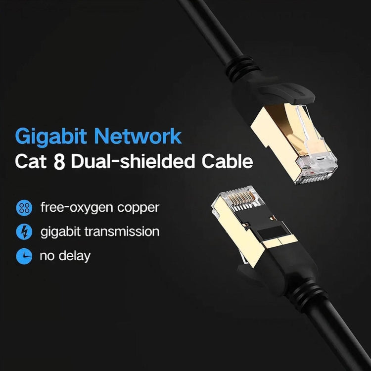 Cáp mạng Gigabit Cat 8 chống nhiễu kép, dài 1m, 2m, 3m, 5m, 8m, 10m, 15m, 20m, 30m