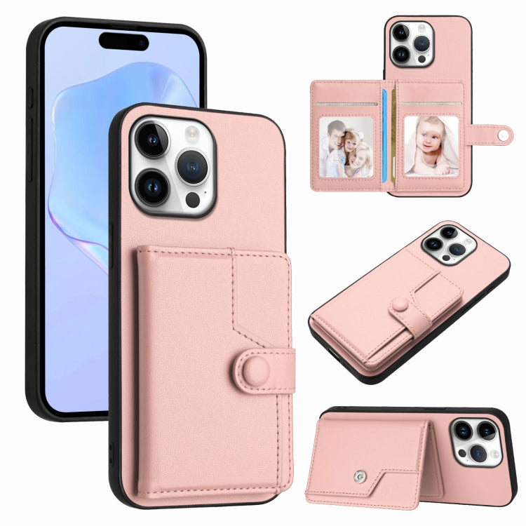 Ốp lưng điện thoại chống trộm RFID dạng túi đựng thẻ có nút bấm, dành cho iPhone 17 Pro Max, iPhone 17 Pro, iPhone 17, iPhone Air, iPhone 16 Pro Max, iPhone 16 Pro, iPhone 16 Plus, iPhone 16