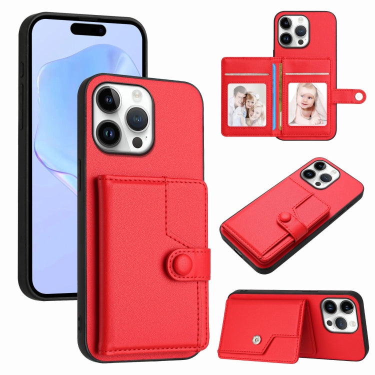 Ốp lưng điện thoại chống trộm RFID dạng túi đựng thẻ có nút bấm, dành cho iPhone 17 Pro Max, iPhone 17 Pro, iPhone 17, iPhone Air, iPhone 16 Pro Max, iPhone 16 Pro, iPhone 16 Plus, iPhone 16