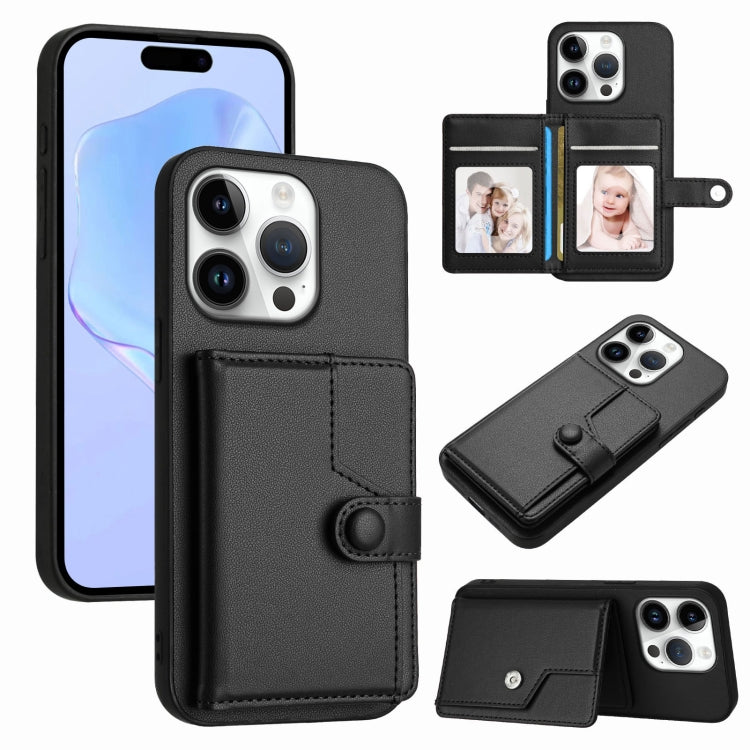 Ốp lưng điện thoại chống trộm RFID dạng túi đựng thẻ có nút bấm, dành cho iPhone 17 Pro Max, iPhone 17 Pro, iPhone 17, iPhone Air, iPhone 16 Pro Max, iPhone 16 Pro, iPhone 16 Plus, iPhone 16