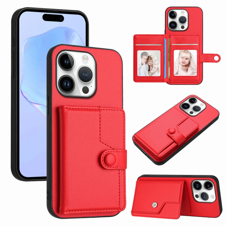 Ốp lưng điện thoại chống trộm RFID dạng túi đựng thẻ có nút bấm, dành cho iPhone 17 Pro Max, iPhone 17 Pro, iPhone 17, iPhone Air, iPhone 16 Pro Max, iPhone 16 Pro, iPhone 16 Plus, iPhone 16