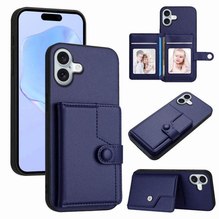 Ốp lưng điện thoại chống trộm RFID dạng túi đựng thẻ có nút bấm, dành cho iPhone 17 Pro Max, iPhone 17 Pro, iPhone 17, iPhone Air, iPhone 16 Pro Max, iPhone 16 Pro, iPhone 16 Plus, iPhone 16