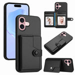 Ốp lưng điện thoại chống trộm RFID dạng túi đựng thẻ có nút bấm, dành cho iPhone 17 Pro Max, iPhone 17 Pro, iPhone 17, iPhone Air, iPhone 16 Pro Max, iPhone 16 Pro, iPhone 16 Plus, iPhone 16