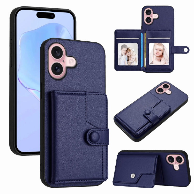Ốp lưng điện thoại chống trộm RFID dạng túi đựng thẻ có nút bấm, dành cho iPhone 17 Pro Max, iPhone 17 Pro, iPhone 17, iPhone Air, iPhone 16 Pro Max, iPhone 16 Pro, iPhone 16 Plus, iPhone 16