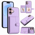 Ốp lưng điện thoại chống trộm RFID dạng túi đựng thẻ có nút bấm, dành cho iPhone 17 Pro Max, iPhone 17 Pro, iPhone 17, iPhone Air, iPhone 16 Pro Max, iPhone 16 Pro, iPhone 16 Plus, iPhone 16