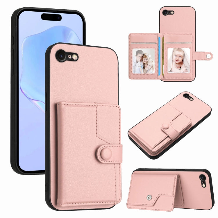 Ốp lưng điện thoại chống trộm RFID dạng túi đựng thẻ có nút bấm, dành cho iPhone SE 2022 / 2020, iPhone 13 Pro Max, iPhone 13 Pro, iPhone 13, iPhone 13 mini, iPhone 12, iPhone 12 Pro Max, iPhone 12 Pro