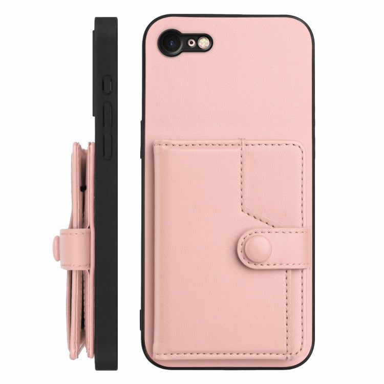 Ốp lưng điện thoại chống trộm RFID dạng túi đựng thẻ có nút bấm, dành cho iPhone SE 2022 / 2020, iPhone 13 Pro Max, iPhone 13 Pro, iPhone 13, iPhone 13 mini, iPhone 12, iPhone 12 Pro Max, iPhone 12 Pro