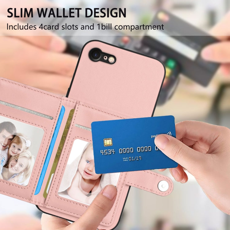 Ốp lưng điện thoại chống trộm RFID dạng túi đựng thẻ có nút bấm, dành cho iPhone SE 2022 / 2020, iPhone 13 Pro Max, iPhone 13 Pro, iPhone 13, iPhone 13 mini, iPhone 12, iPhone 12 Pro Max, iPhone 12 Pro