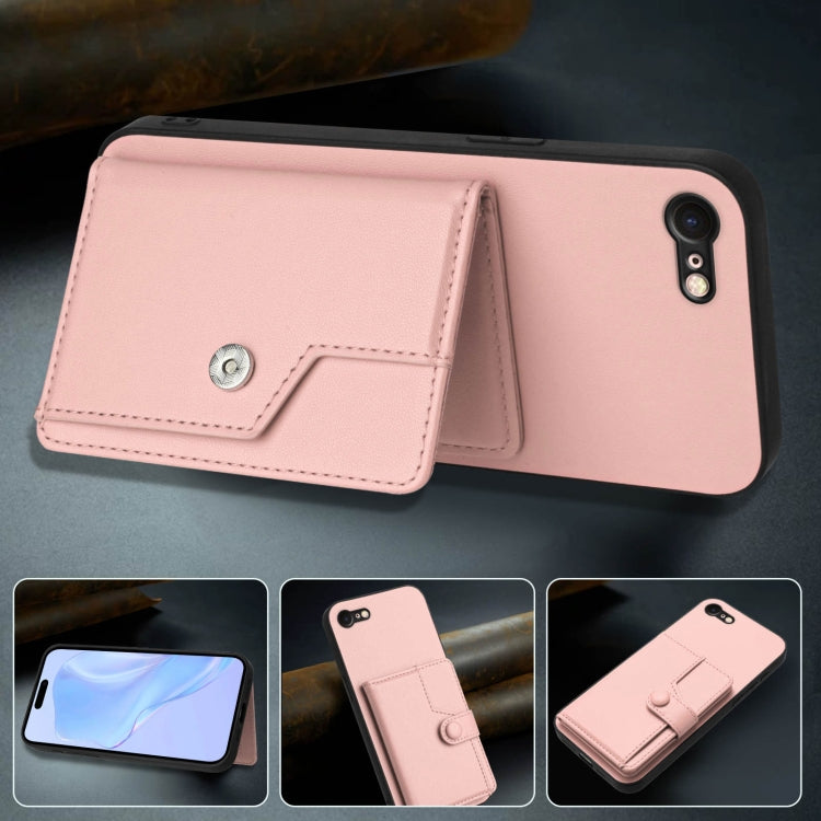 Ốp lưng điện thoại chống trộm RFID dạng túi đựng thẻ có nút bấm, dành cho iPhone SE 2022 / 2020, iPhone 13 Pro Max, iPhone 13 Pro, iPhone 13, iPhone 13 mini, iPhone 12, iPhone 12 Pro Max, iPhone 12 Pro