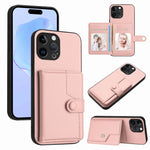 Ốp lưng điện thoại chống trộm RFID dạng túi đựng thẻ có nút bấm, dành cho iPhone SE 2022 / 2020, iPhone 13 Pro Max, iPhone 13 Pro, iPhone 13, iPhone 13 mini, iPhone 12, iPhone 12 Pro Max, iPhone 12 Pro