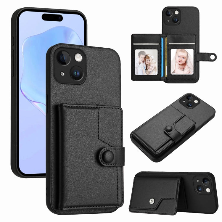 Ốp lưng điện thoại chống trộm RFID dạng túi đựng thẻ có nút bấm, dành cho iPhone SE 2022 / 2020, iPhone 13 Pro Max, iPhone 13 Pro, iPhone 13, iPhone 13 mini, iPhone 12, iPhone 12 Pro Max, iPhone 12 Pro