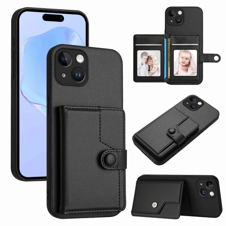 Ốp lưng điện thoại chống trộm RFID dạng túi đựng thẻ có nút bấm, dành cho iPhone SE 2022 / 2020, iPhone 13 Pro Max, iPhone 13 Pro, iPhone 13, iPhone 13 mini, iPhone 12, iPhone 12 Pro Max, iPhone 12 Pro