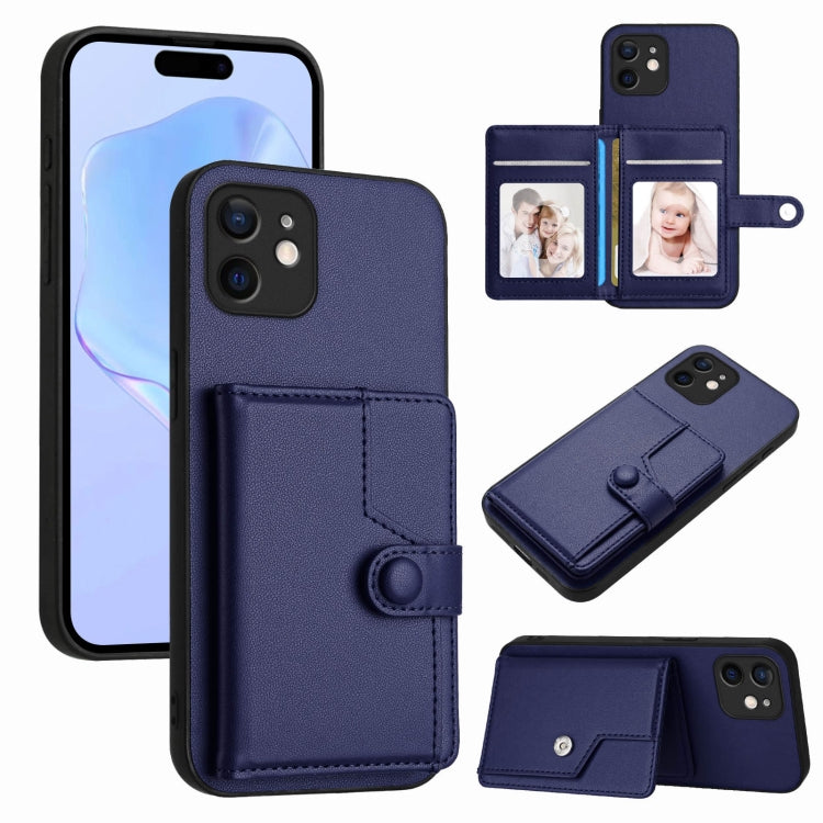 Ốp lưng điện thoại chống trộm RFID dạng túi đựng thẻ có nút bấm, dành cho iPhone SE 2022 / 2020, iPhone 13 Pro Max, iPhone 13 Pro, iPhone 13, iPhone 13 mini, iPhone 12, iPhone 12 Pro Max, iPhone 12 Pro