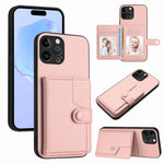 Ốp lưng điện thoại chống trộm RFID dạng túi đựng thẻ có nút bấm, dành cho iPhone SE 2022 / 2020, iPhone 13 Pro Max, iPhone 13 Pro, iPhone 13, iPhone 13 mini, iPhone 12, iPhone 12 Pro Max, iPhone 12 Pro
