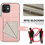 Ốp lưng điện thoại chống trộm RFID dạng túi đựng thẻ có nút bấm, dành cho iPhone 12 mini, iPhone 11 Pro Max, iPhone 11, iPhone 11 Pro, iPhone XS / X, iPhone XR, iPhone XS Max, iPhone 8 Plus / 7 Plus