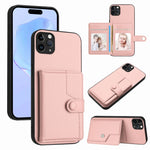 Ốp lưng điện thoại chống trộm RFID dạng túi đựng thẻ có nút bấm, dành cho iPhone 12 mini, iPhone 11 Pro Max, iPhone 11, iPhone 11 Pro, iPhone XS / X, iPhone XR, iPhone XS Max, iPhone 8 Plus / 7 Plus