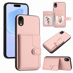 Ốp lưng điện thoại chống trộm RFID dạng túi đựng thẻ có nút bấm, dành cho iPhone 12 mini, iPhone 11 Pro Max, iPhone 11, iPhone 11 Pro, iPhone XS / X, iPhone XR, iPhone XS Max, iPhone 8 Plus / 7 Plus