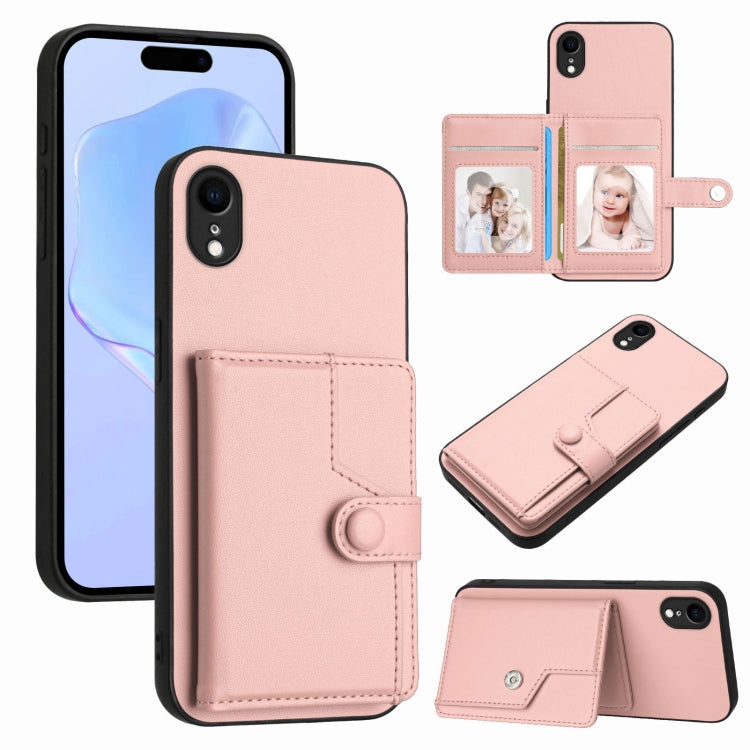 Ốp lưng điện thoại chống trộm RFID dạng túi đựng thẻ có nút bấm, dành cho iPhone 12 mini, iPhone 11 Pro Max, iPhone 11, iPhone 11 Pro, iPhone XS / X, iPhone XR, iPhone XS Max, iPhone 8 Plus / 7 Plus