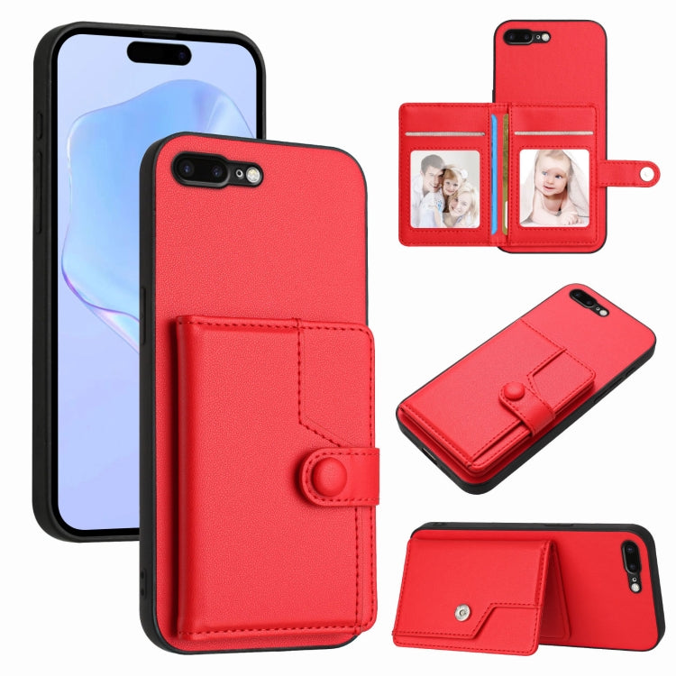 Ốp lưng điện thoại chống trộm RFID dạng túi đựng thẻ có nút bấm, dành cho iPhone 12 mini, iPhone 11 Pro Max, iPhone 11, iPhone 11 Pro, iPhone XS / X, iPhone XR, iPhone XS Max, iPhone 8 Plus / 7 Plus