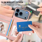 Ốp lưng điện thoại chống trộm RFID dạng túi đựng thẻ có nút bấm, dành cho iPhone 17 Pro Max, iPhone 17 Pro, iPhone 17, iPhone Air, iPhone 16 Pro Max, iPhone 16 Pro, iPhone 16 Plus, iPhone 16
