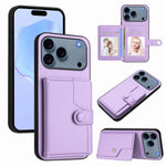 Ốp lưng điện thoại chống trộm RFID dạng túi đựng thẻ có nút bấm, dành cho iPhone 17 Pro Max, iPhone 17 Pro, iPhone 17, iPhone Air, iPhone 16 Pro Max, iPhone 16 Pro, iPhone 16 Plus, iPhone 16