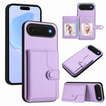 Ốp lưng điện thoại chống trộm RFID dạng túi đựng thẻ có nút bấm, dành cho iPhone 17 Pro Max, iPhone 17 Pro, iPhone 17, iPhone Air, iPhone 16 Pro Max, iPhone 16 Pro, iPhone 16 Plus, iPhone 16