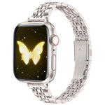 Dây đồng hồ kim loại khóa đạn bảy hạt mảnh, dành cho Apple Watch 46mm / 49mm / 45mm / 44mm, dành cho Apple Watch 42mm / 41mm / 40mm / 38mm