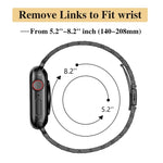 Dây đồng hồ kim loại khóa đạn bảy hạt mảnh, dành cho Apple Watch 46mm / 49mm / 45mm / 44mm, dành cho Apple Watch 42mm / 41mm / 40mm / 38mm