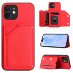 Skin Feel Four Card Slots Phone Case with Wrist Strap, For iPhone 12 mini, For iPhone 11 Pro Max, For iPhone 11, For iPhone 11 Pro, For iPhone X / XS, For iPhone XR, For iPhone XS Max, For iPhone 7 Plus / 8 Plus