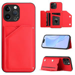 Skin Feel Four Card Slots Phone Case with Wrist Strap, For iPhone 7 / 8 / SE 2020 2022, For iPhone 13 Pro Max, For iPhone 13 Pro, For iPhone 13, For iPhone 13 mini, For iPhone 12, For iPhone 12 Pro Max, For iPhone 12 Pro