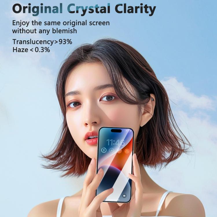 Miếng dán kính cường lực HD toàn màn hình 2.5D dòng Knight của JOYROOM, dành cho iPhone 17 Pro Max, iPhone 17 Pro, iPhone 17, iPhone Air, iPhone 15 Pro Max, iPhone 15 Pro