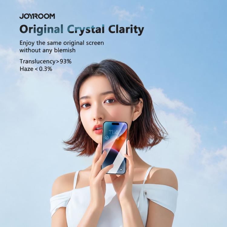Miếng dán kính cường lực HD toàn màn hình 2.5D dòng Knight của JOYROOM, dành cho iPhone 17 Pro Max, iPhone 17 Pro, iPhone 17, iPhone Air, iPhone 15 Pro Max, iPhone 15 Pro